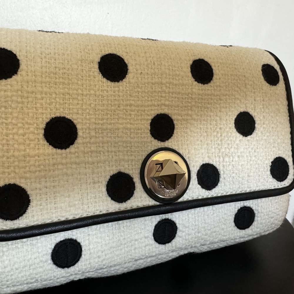 Kate Spade Natalia Polka Dot Embroidered Crossbody bag--($299)--$60
